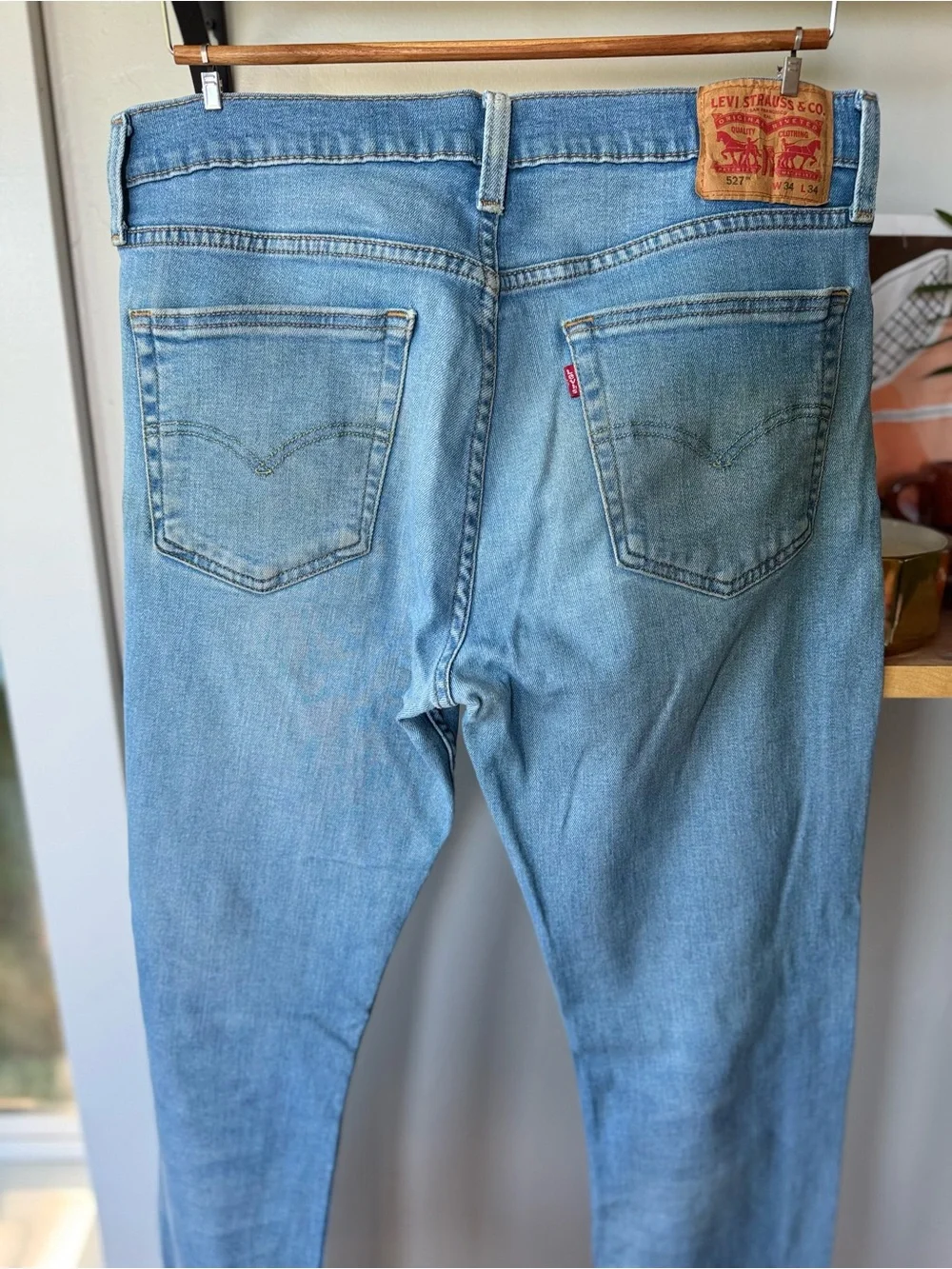 Levi's 527 Bootcut Light Blue Denim Bootcut Jeans Size 34 x 34